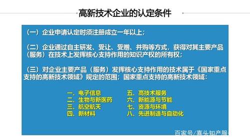 从事一种或多种高新技术及其产品的研究,开发,生产和技术服务的企业